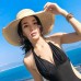 Beach Visor Big Eaves Weave Imitation Straw Hat Summer Seaside Resort Sun Hat  eb-15459389